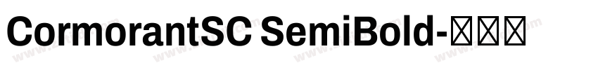 CormorantSC SemiBold字体转换